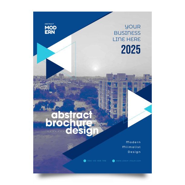 抽象蓝色几何背景海报宣传册传单设计布局图片下载