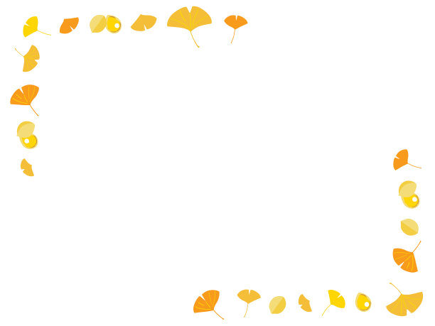 角框的秋天银杏图片下载