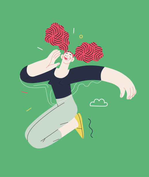 快乐——快乐的人们在空中愉快地跳跃图片下载