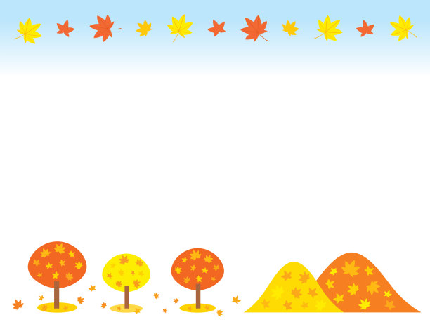 一帧枫树和山在秋天改变了颜色。图片下载