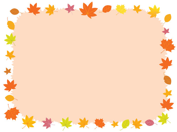 秋天框架的彩色枫叶图片下载