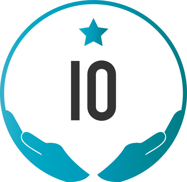 首字母IO手护理标志设计模板图片下载