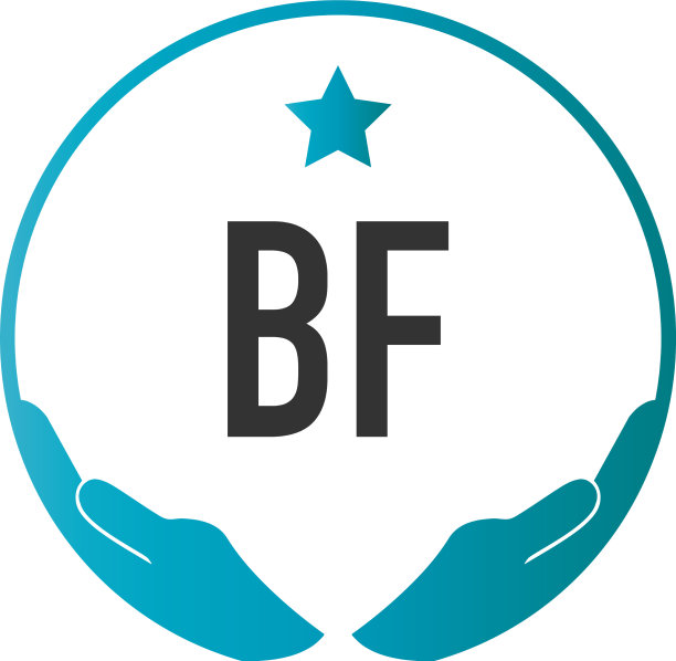 首字母bf手护理标志设计模板图片下载