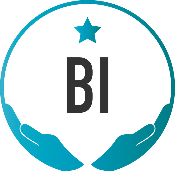 首字母bi手护理标志设计模板图片下载
