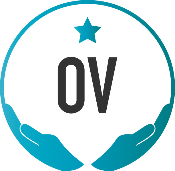首字母ov手护理标志设计模板图片下载