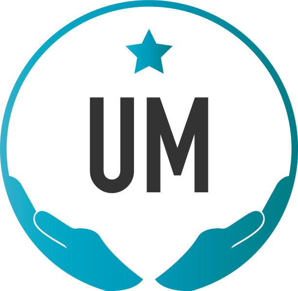 首字母um手护理标志设计模板图片下载
