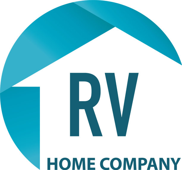 首字母rv家或物业标志设计图片下载