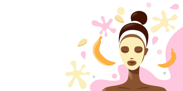 少女用新鲜水果做面膜图片下载