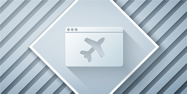 剪纸网站模板图标孤立在灰色图片下载