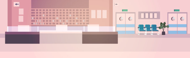 医院接待处空无一人，护士站无人图片下载