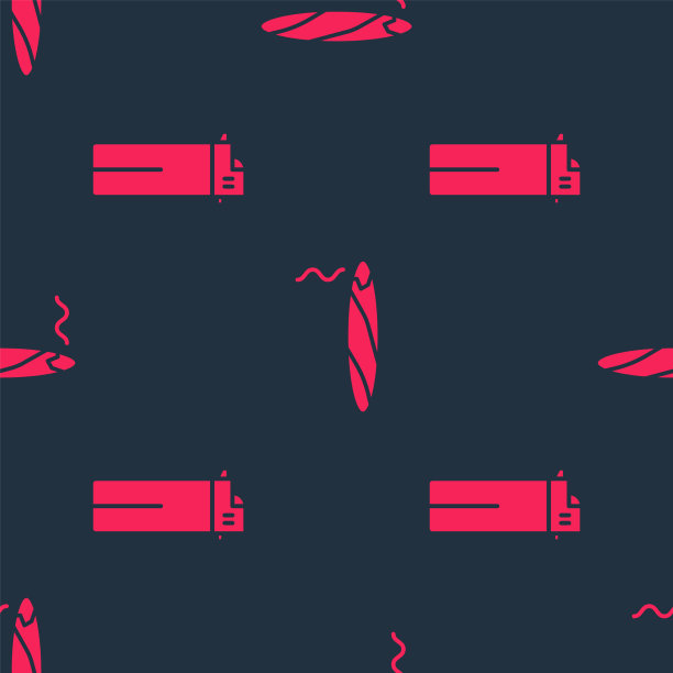 设置打火机和雪茄与烟雾在无缝图片下载