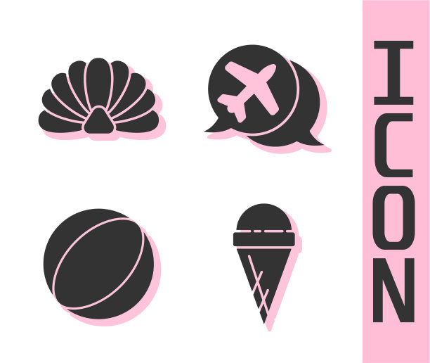 把冰淇淋放在华夫蛋筒里，放上扇贝图片下载