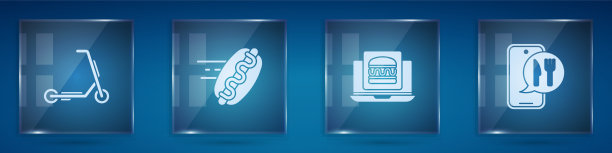 设置摩托车配送，在线订购热狗图片下载