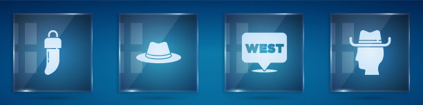 集牙西部牛仔帽指针狂野图片下载