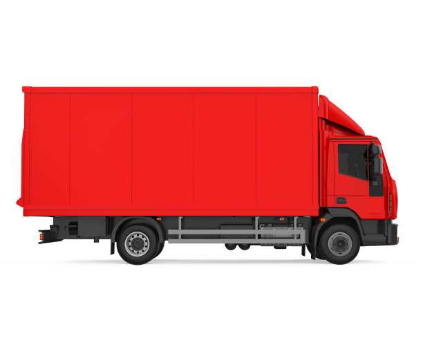 红色货车隔离图片下载