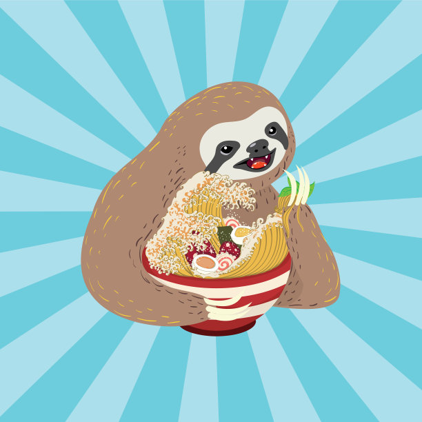 懒惰和拉面图片下载