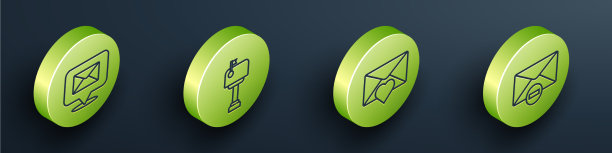 设置等距语音气泡与信封邮件图片下载