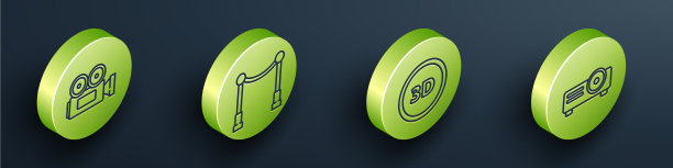 设置有障碍物的等距电影摄像机地毯图片下载