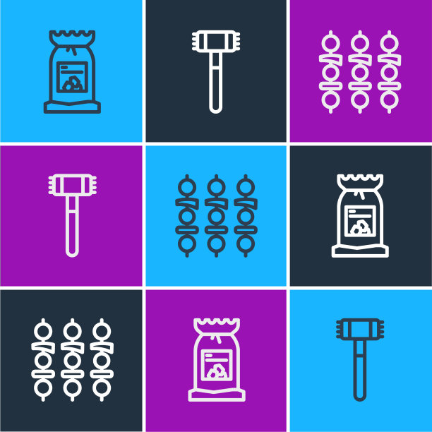 排好烤肉煤袋烤羊肉串图片下载