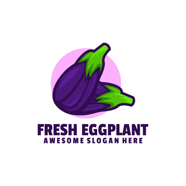 标志鲜茄子色吉祥物风格图片下载