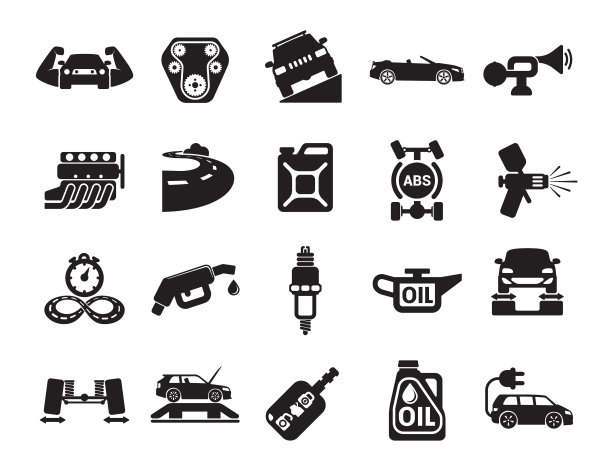 简单设置汽车运输相关图标图片下载