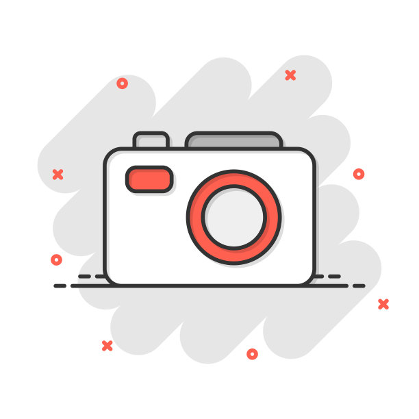 相机设备标志图标在漫画风格图片下载