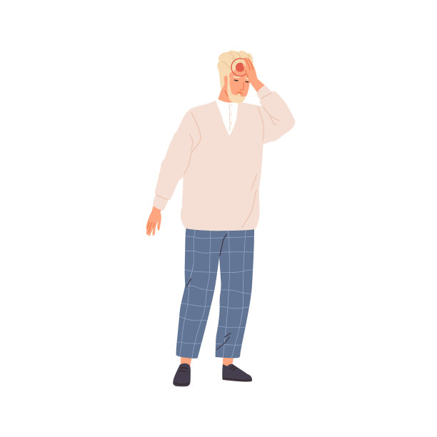 伤心的人遭受头痛的人触摸图片下载