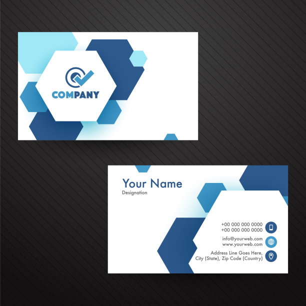 水平六边形商务或名片图片下载