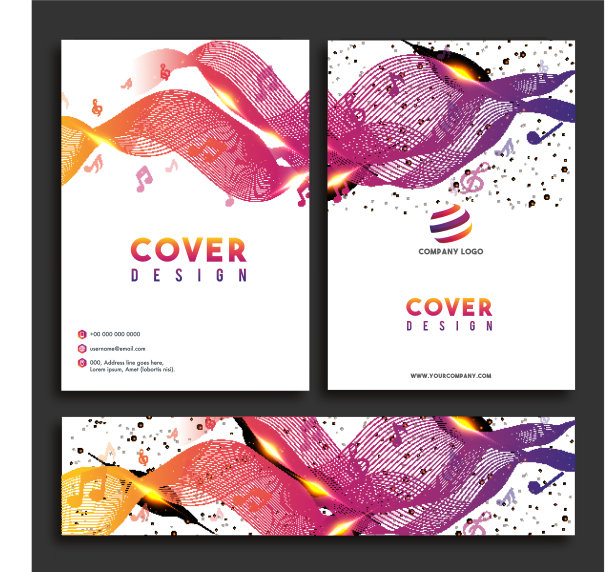 音乐概念封面设计和网页标题集图片下载