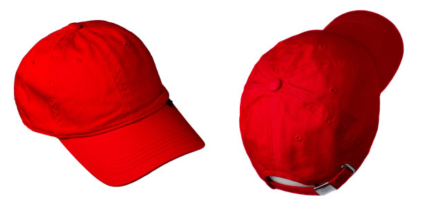 帽子孤立在白色背景上。带面罩的帽子红色的帽子图片下载
