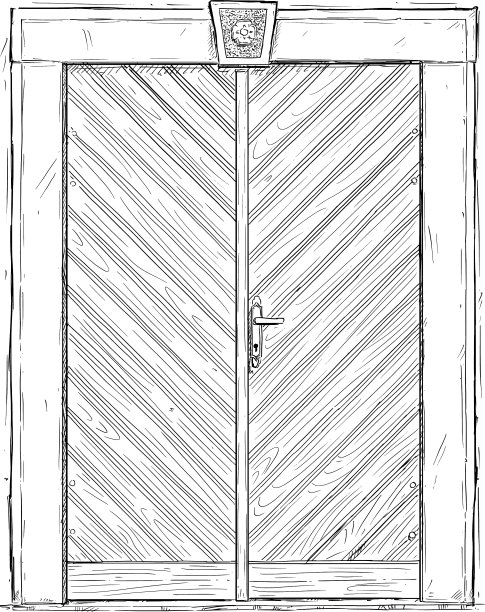 旧木门或门画或图片下载