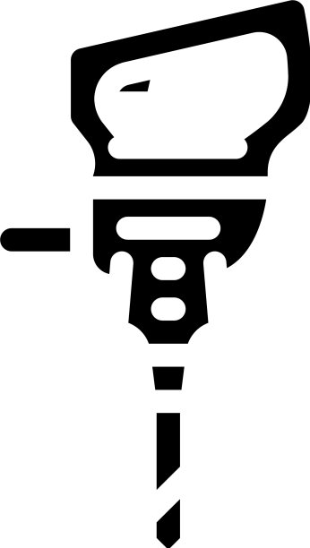 风镐工具字形图标图片下载