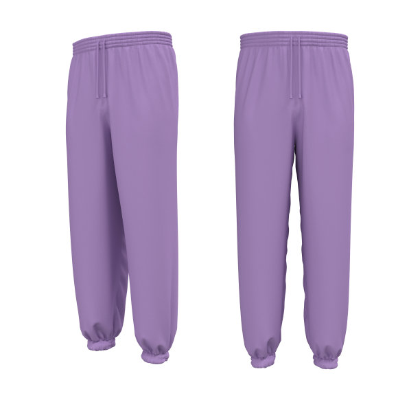 空白慢跑模型，正面和侧面的观点。运动裤图片下载