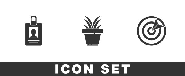 在花盆和目标中设置标识牌植物图片下载