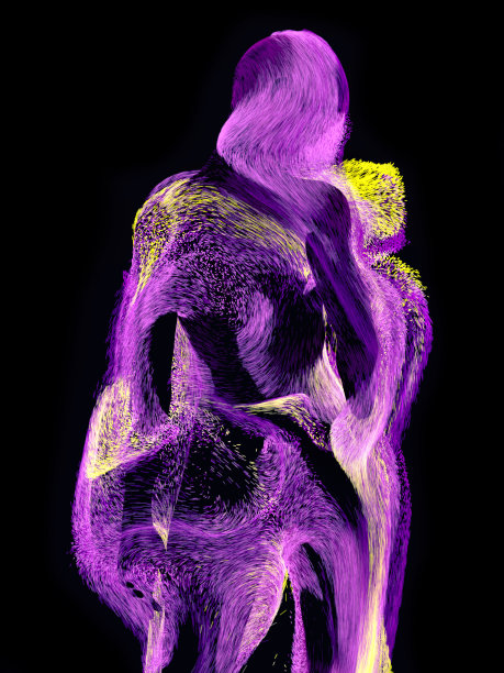 粒子女孩轮廓图片下载