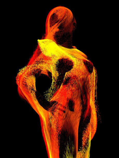 粒子女孩轮廓图片下载