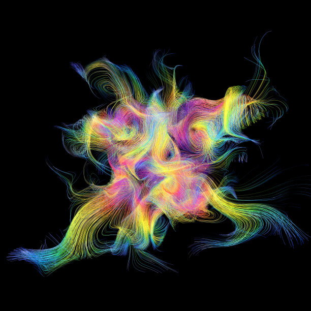 抽象彩色波浪3D卷曲图片下载