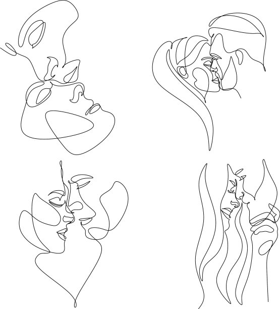 设置超现实面，连续线描设置图片下载