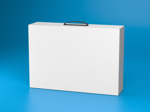 空白白色纸箱与处理模型。包装纸箱品牌LED，显示器，显示器，笔记本电脑，笔记本电脑，电视，电脑，平板电脑，视频游戏机等隔离，3d渲染图片下载