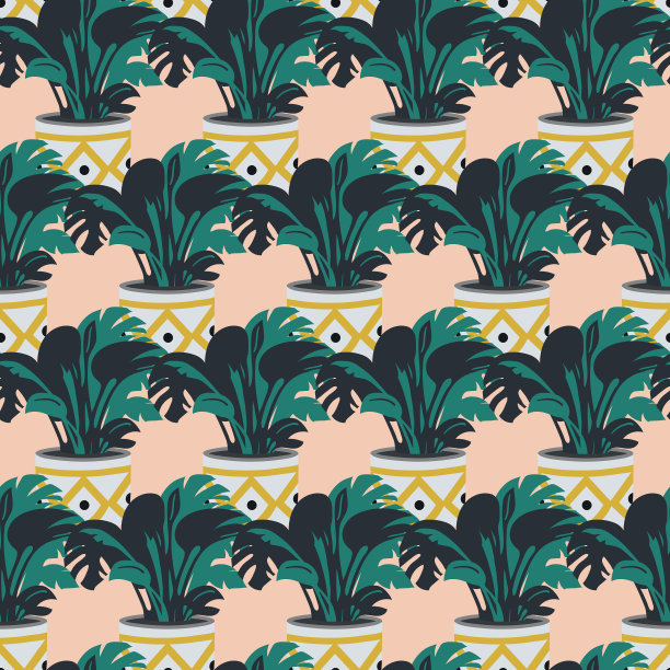 无缝图案与彩色手绘花图片下载