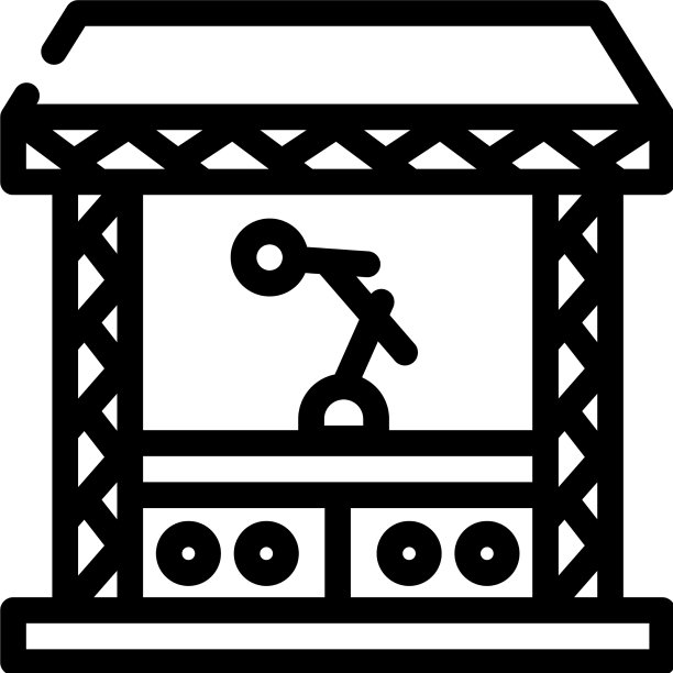 舞台与麦克风线图标图片下载