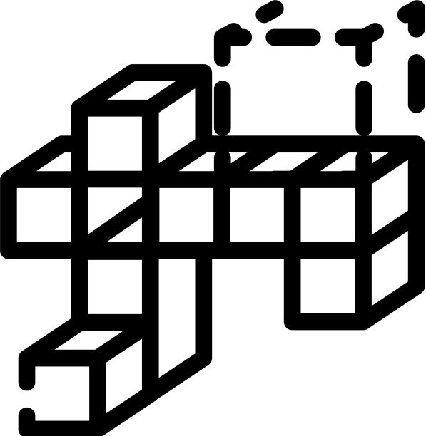 3d任务线图标黑色图片下载