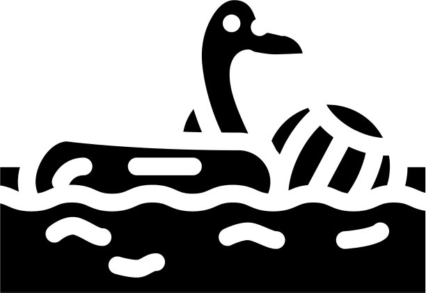 泳池派对事件字形图标图片下载