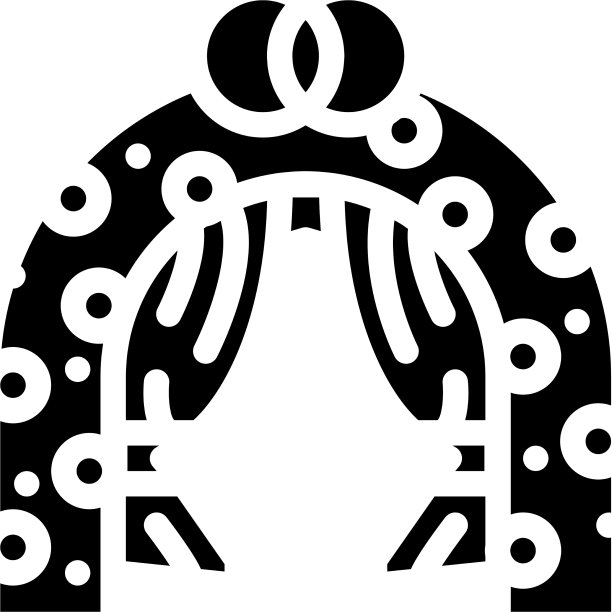 婚礼事件字形图标黑色图片下载