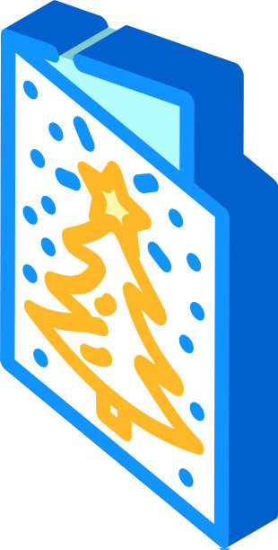 贺年卡等距图标图片下载