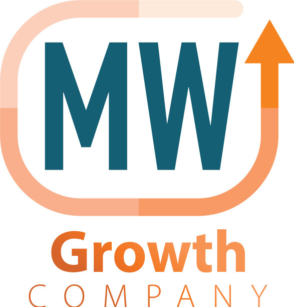 初始字母mw增长标志设计模板图片下载