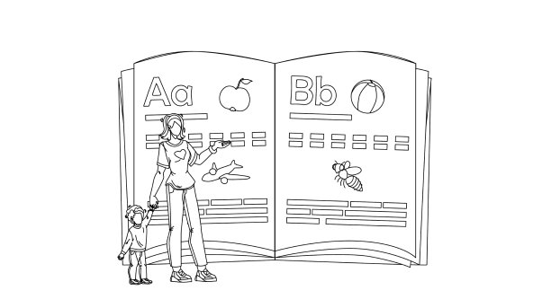 远程家庭教育母亲与孩子图片下载