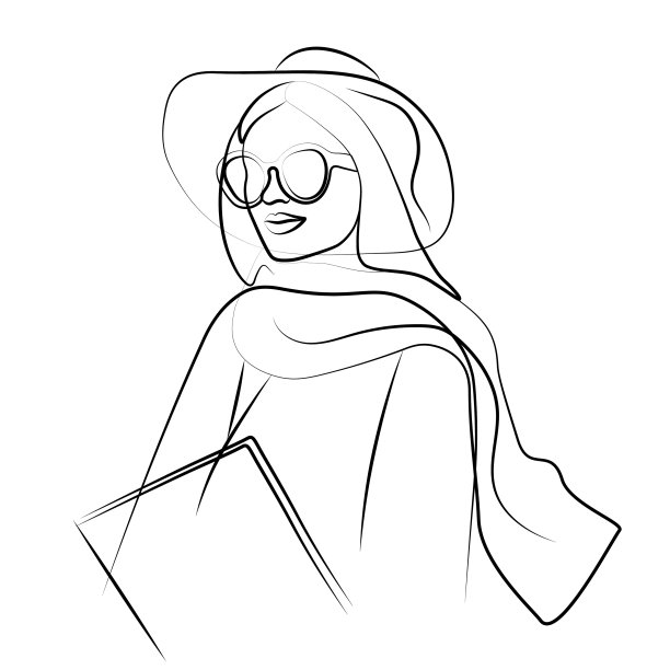 戴着眼镜的时尚女孩图片下载