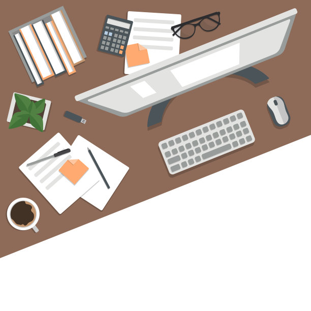 自由职业者桌面俯视图的概念图片下载