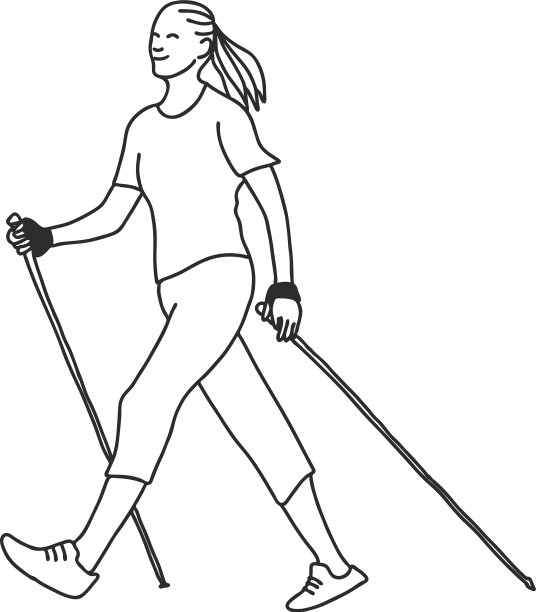 北欧或斯堪的纳维亚步行安全健身黑色图片下载